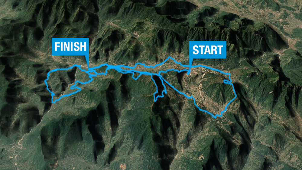 100 Mile map - Vietnam Mountain Marathon 2022